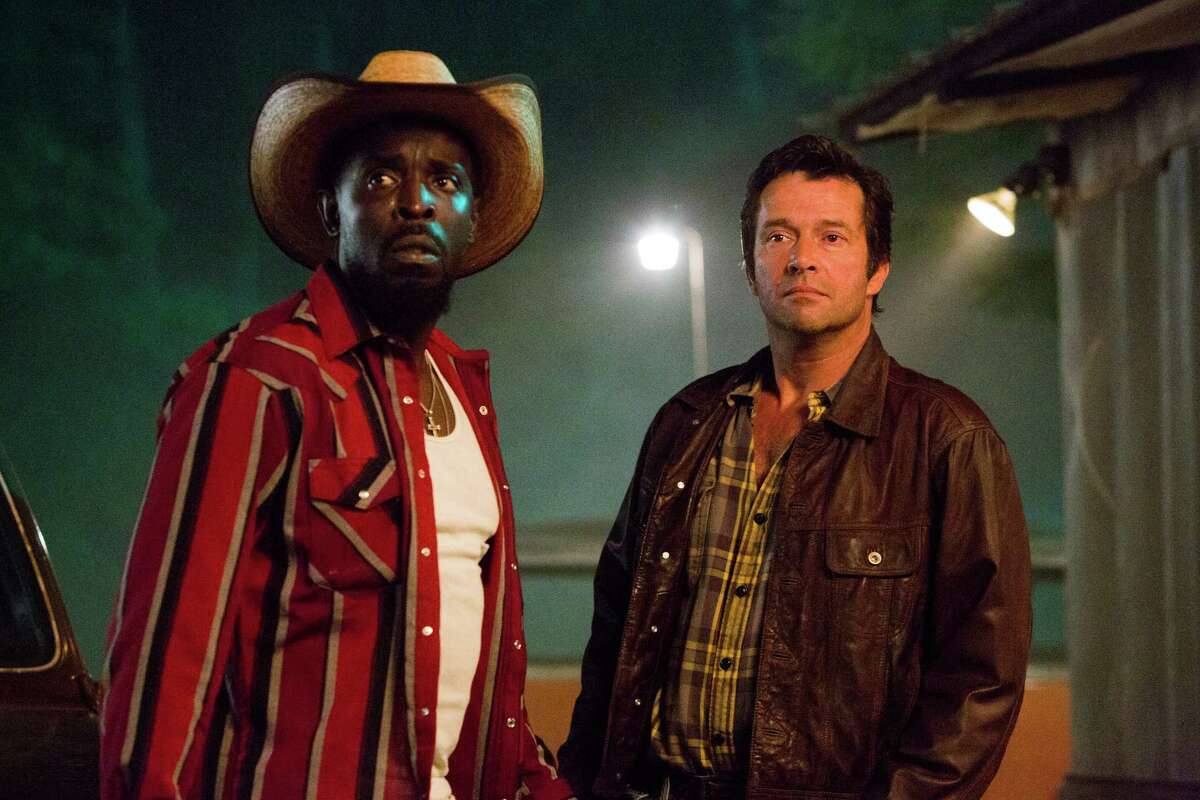 Michael K. Williams and James Purefoy play Texas pals who seem to be drawn to gritty scrapes, femme fatales and sinister characters.