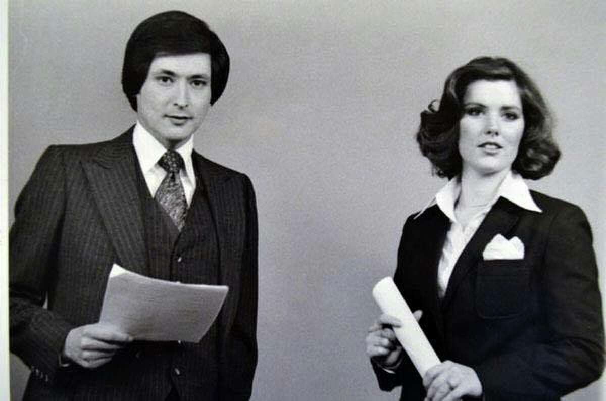 Deborah Knapp and Fred Lozano anchoring the 5 p.m. news on KENS-TV in 1979. ?”He was my first co-anchor and we had a 50 share of the audience,?• Knapp recalled.
