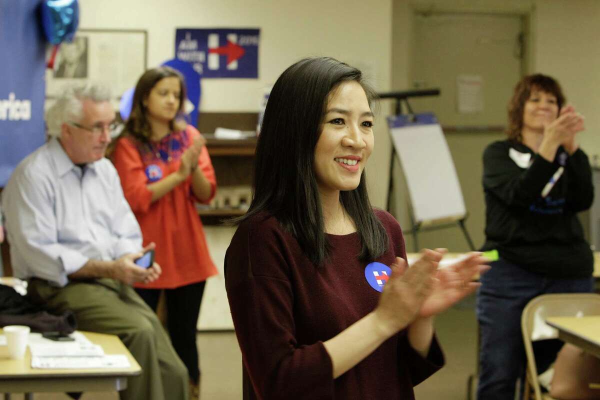 Hillary for America Surrogate Outreach Coordinator and Olympic medalist Michelle Kwan visits the Hillary for Texas Headquarters on Saturday.