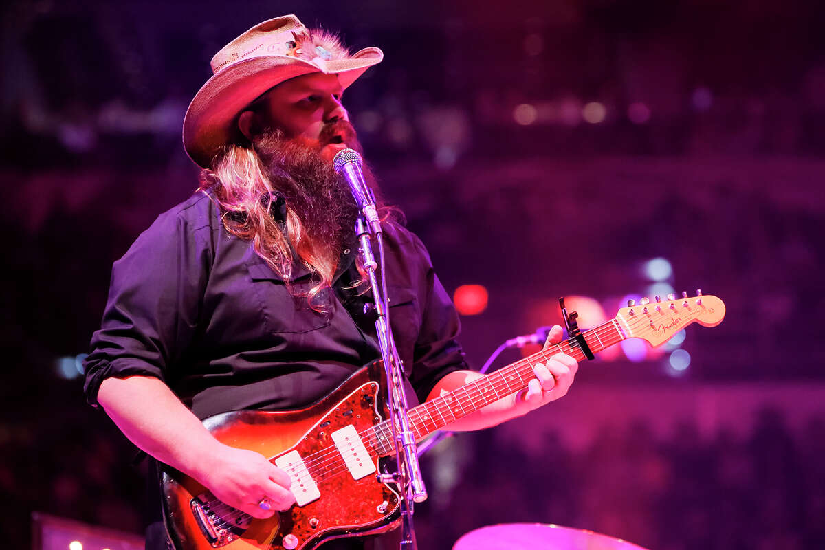Recent Grammy winner Chris Stapleton performs in his San Antonio Rodeo & Stock Show debut at the AT&T Center on Saturday, Feb. 27, 2016. MARVIN PFEIFFER/ mpfeiffer@express-news.net