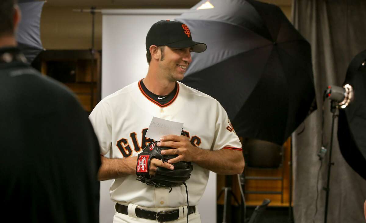 Portrait of San Francisco Giants pitcher Madison Bumgarner posing