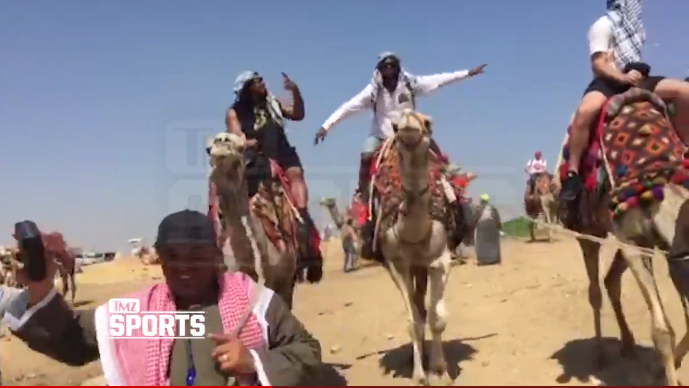 Marshawn Lynch starts retirement by 'ghost riding' a camel