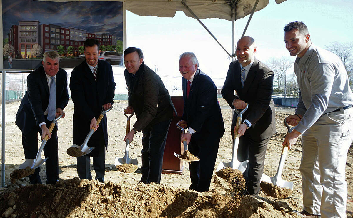 The dirt flew Tuesday marking the ceremonial groundbreaking for a new mixed-use development on Commerce Drive, that includes retail space and residential apartments. The development of the former Fitness Edge property is expected to be completed in the spring of 2017.