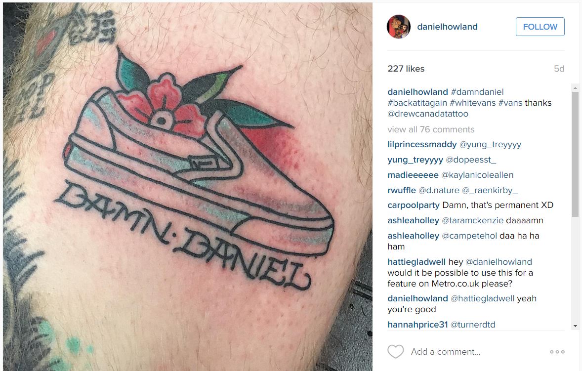 Man gets Mattress Mack tattoo