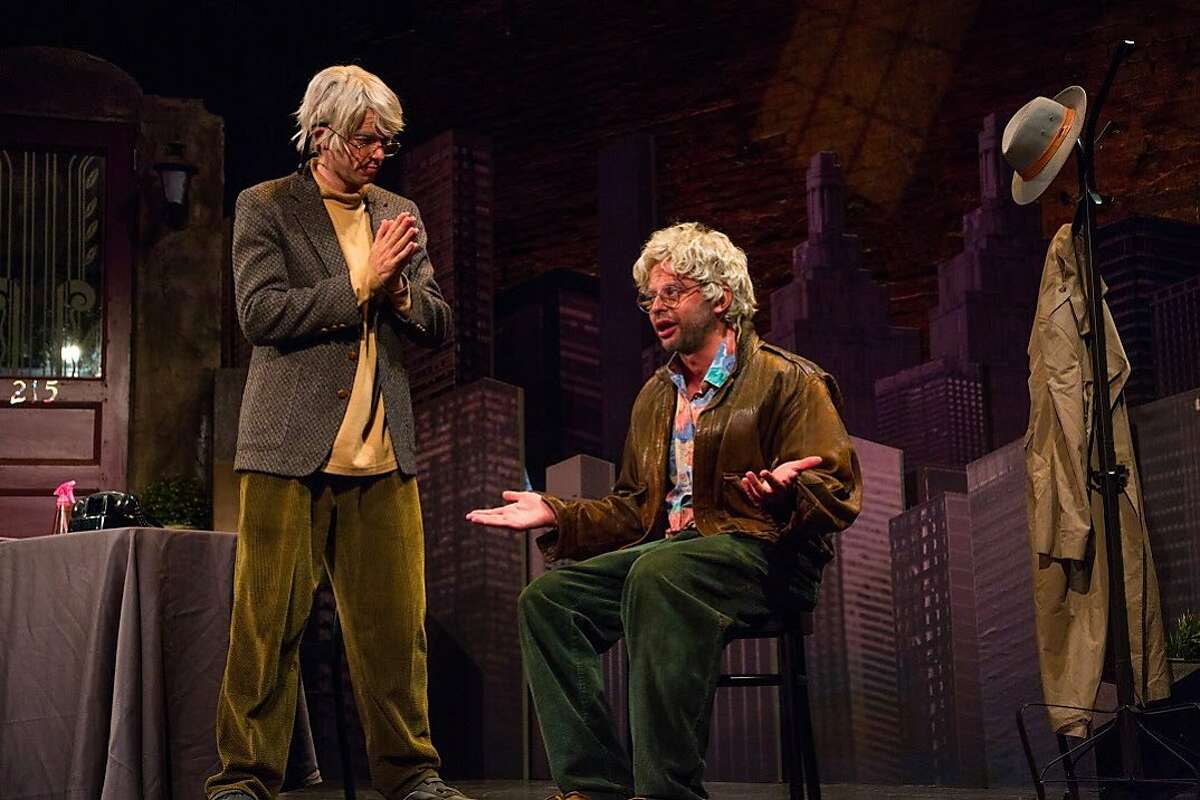 Comedians John Mulaney and Nick Kroll in character for their show, "Oh Hello." credit: Christian Frarey)