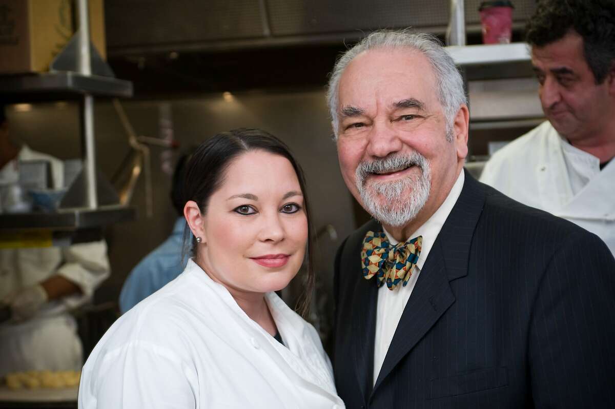 Narsai's Seventh Annual "Taste of the Mediterranean” raised more than $200,000 with proceeds going to displaced Assyrians in Iraq. 1131 Narsai David, host & president of The Assyrian Aid Society, San Francisco with RNM chef Justine Miner.