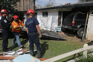 SUV crashes through bedroom wall of home on San Antonio's North Side