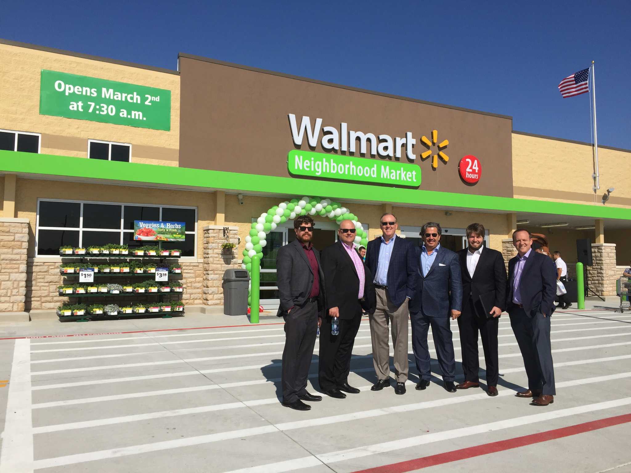 Retail Wrap Walmart Neighborhood Market in Cypress; Frost Bank in east