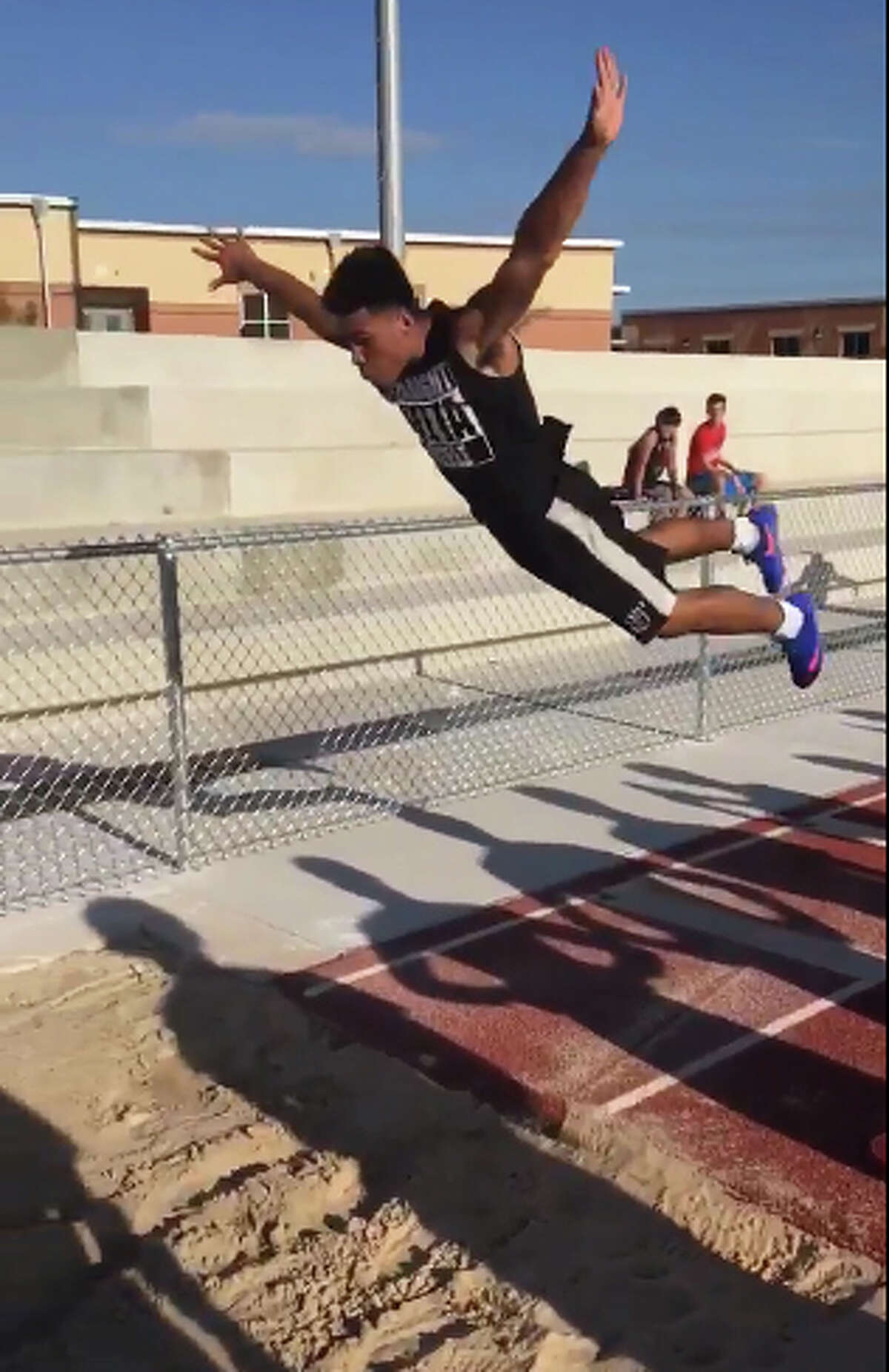 Video of Steele sophomore flipping over a sand pit goes viral