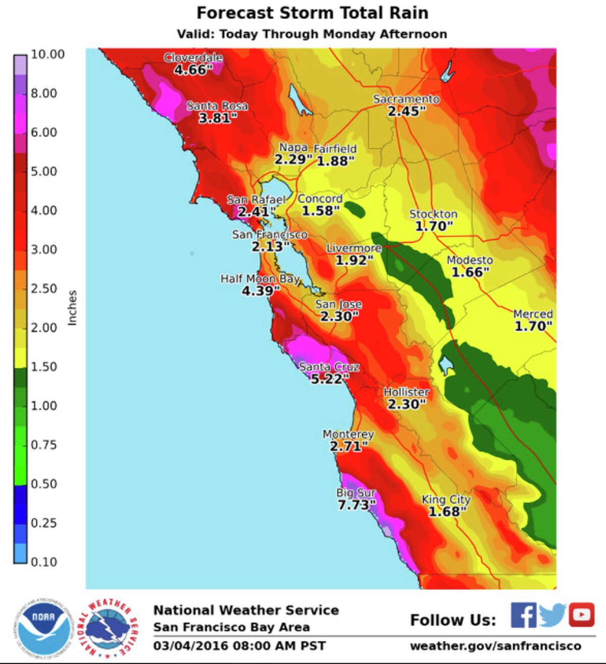 Another round of rain bearing down after storm wallops Bay Area