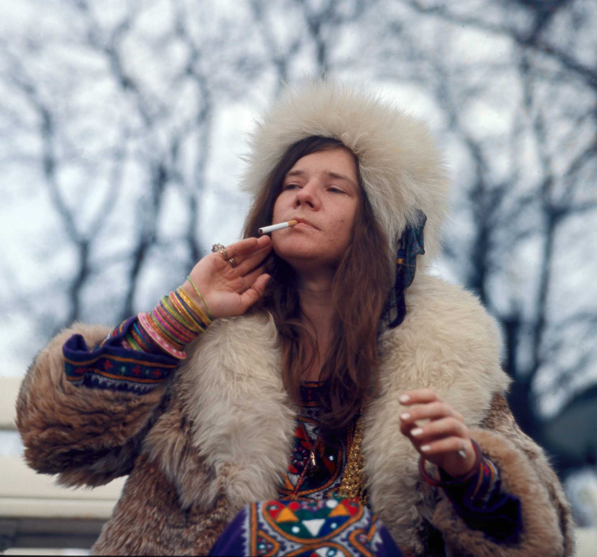 janis joplin fur vest