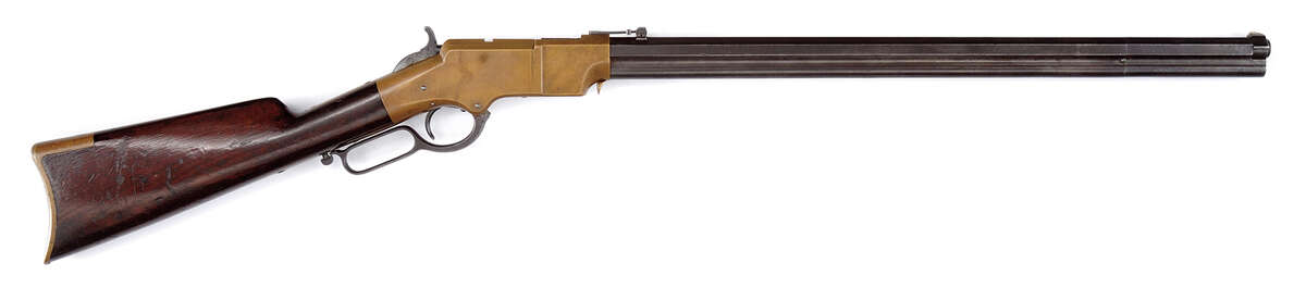 Bill Stewart's Collection contains one of the first Winchester rifles ever made. This Civil War era Henry Model 1860 Lever Action rifle is estimated to bring $20,000-35,000.