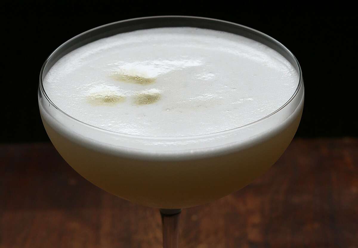 Cocktail made with garbanzo foam in San Francisco, California, on friday, march 4, 2016. Dried beans, peas and chickpeas are being marketed as the next superfood during the United Nation's International Year of the Pulse .