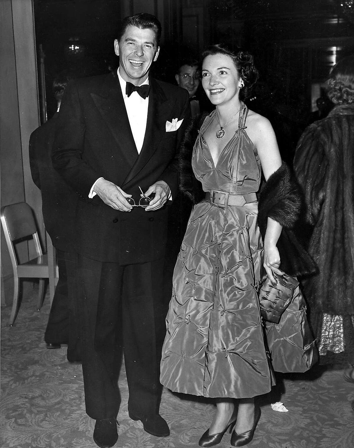 Ronald and Nancy Reagan at the Screen Writers Guild Awards Dinner at the Ambassator Hotel, Hollywood, California Febuary 22, 1951.