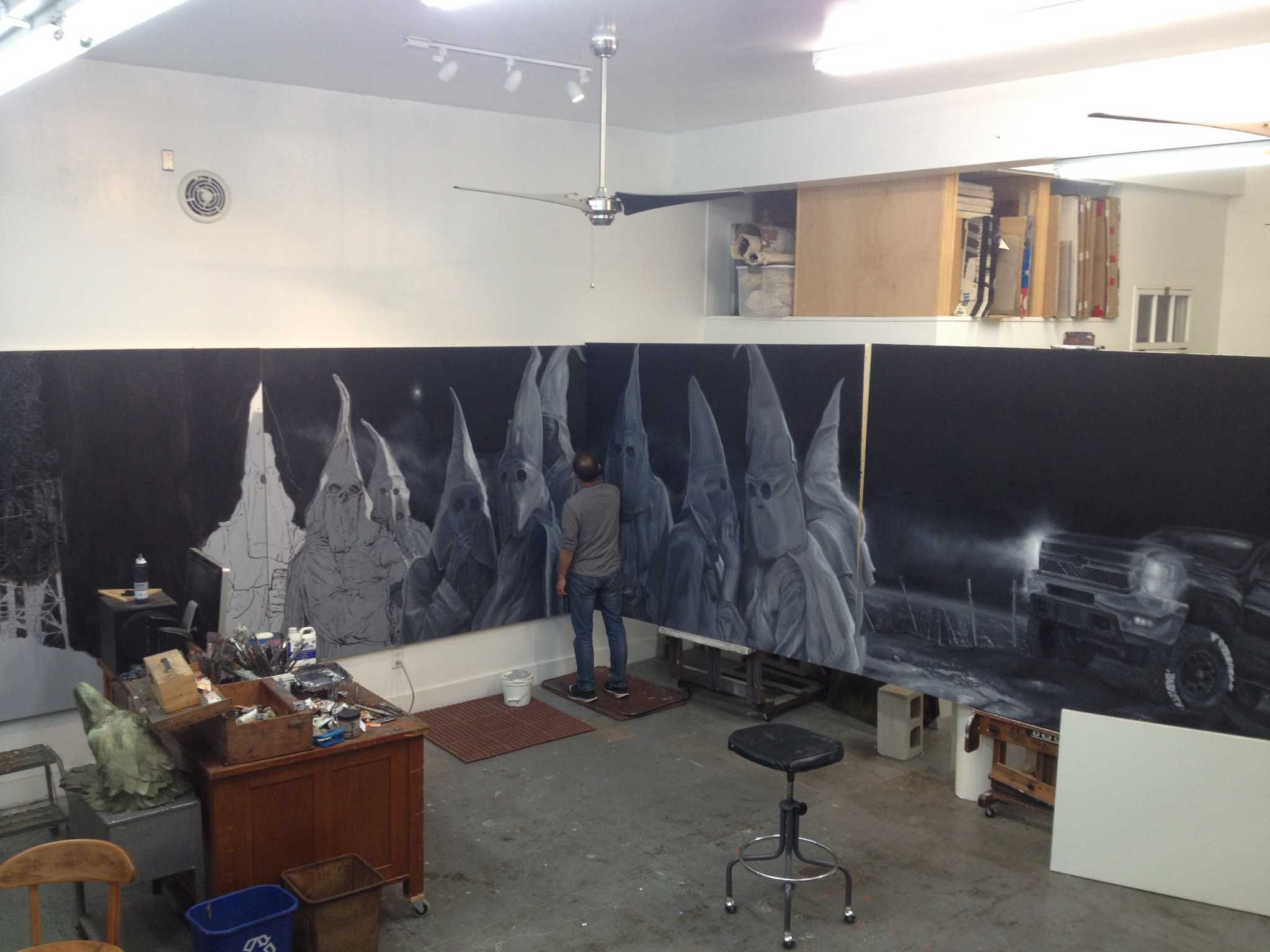 San Antonio artist's depiction of Ku Klux Klan captures national