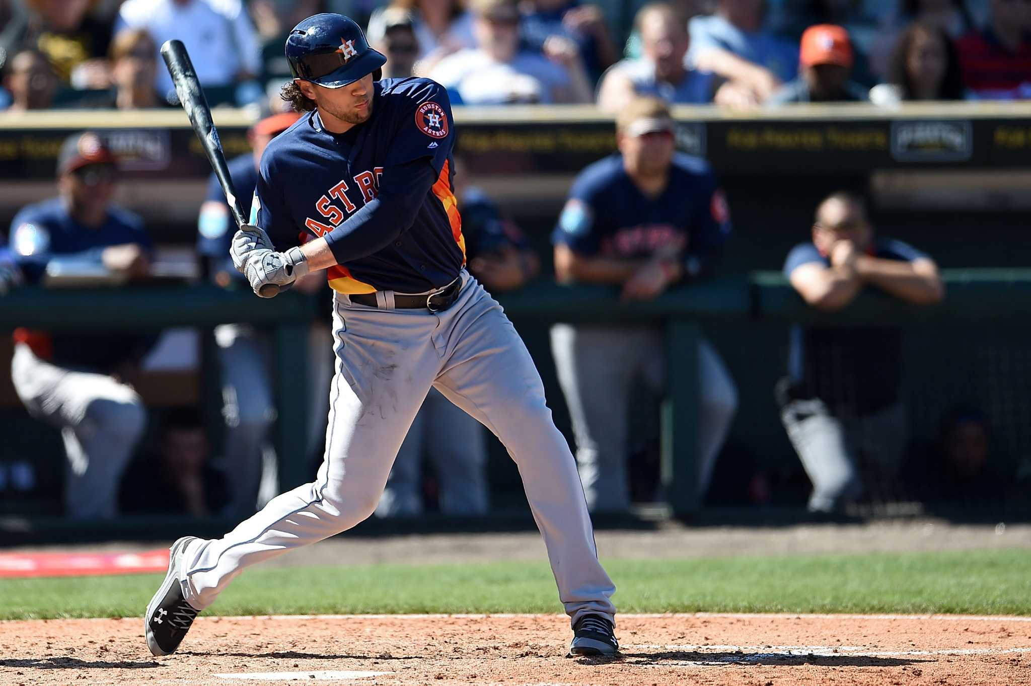 Astros' Jake Marisnick puts in work on his swing