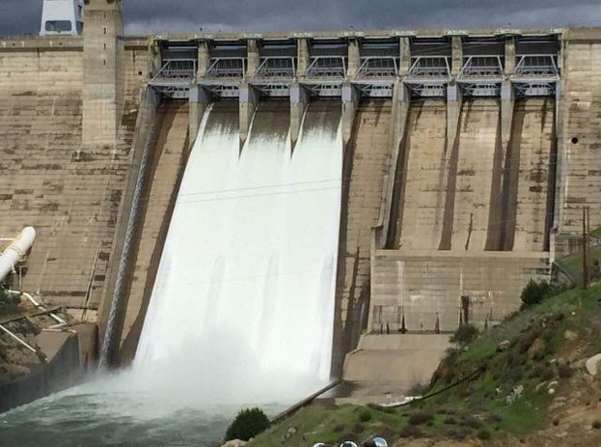 The floodgates of Folsom Dam were opened Monday, March 7, 2016, to let out the most amount of water at the dam since 2012.