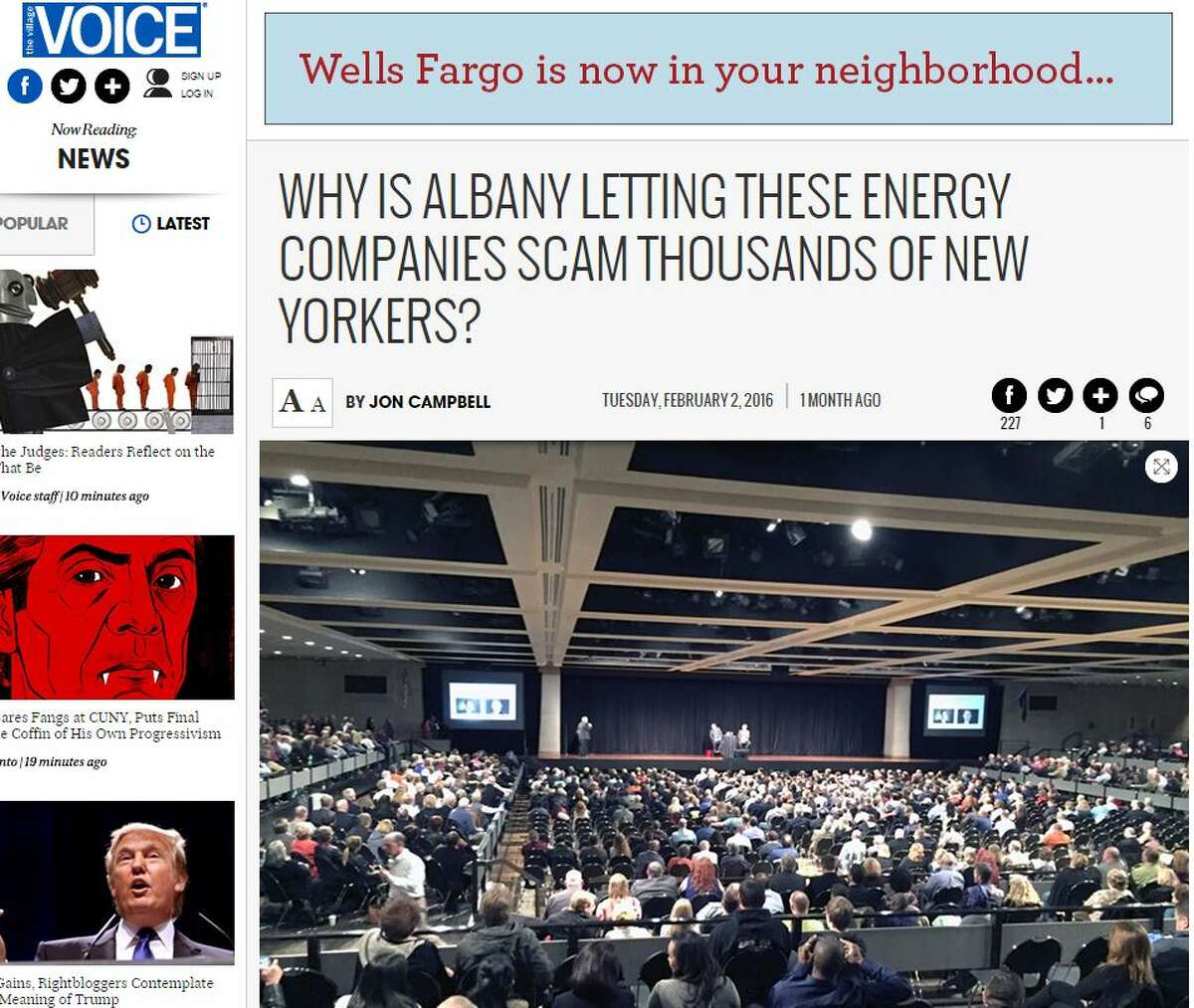 The Feb. 2, 2016 Village Voice article by Jon Campbell that the energy service companies say started Gov. Andrew Cuomo's crusade against them.