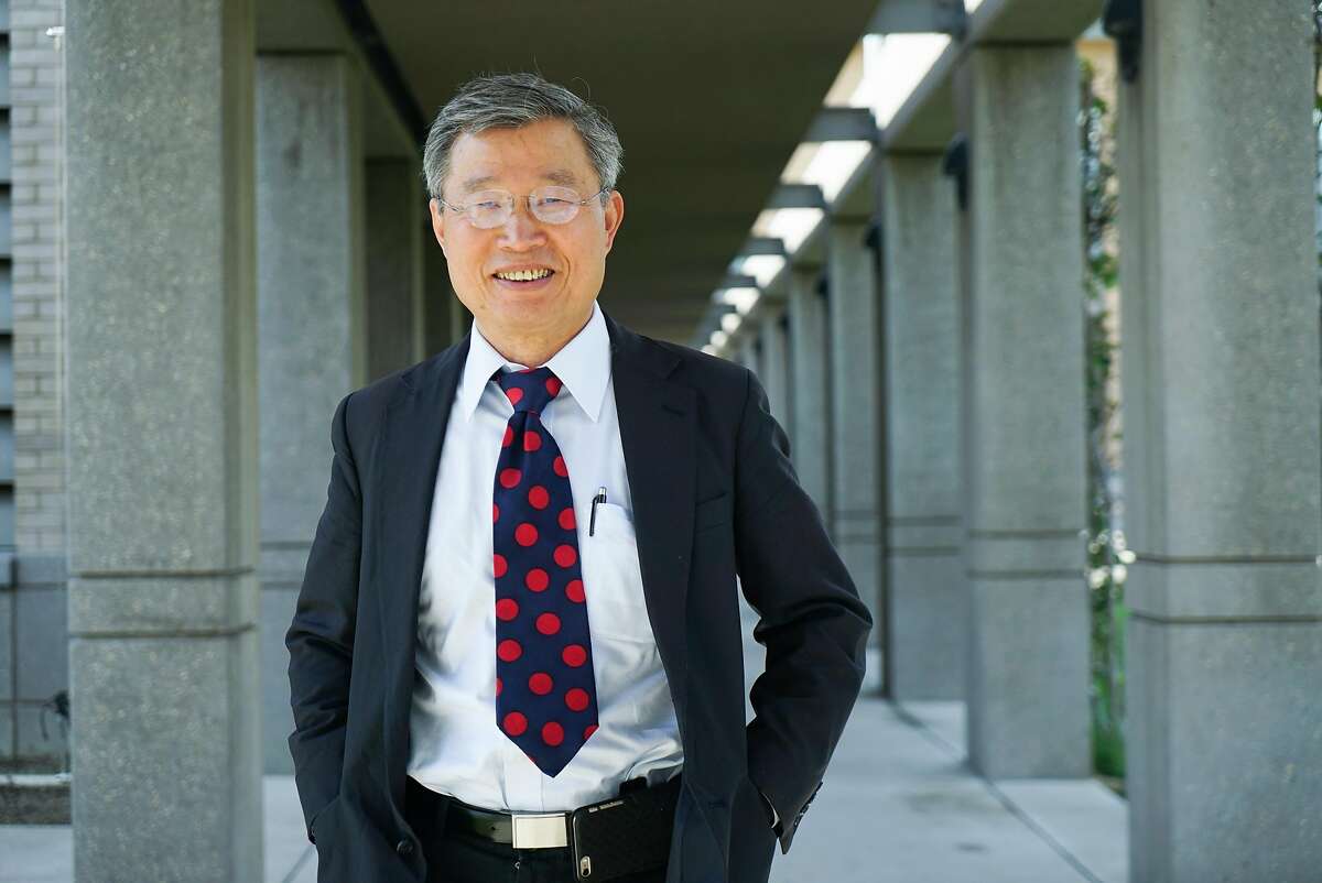 Mayor Barry Chang poses for a photograph at Cupertino City Hall in Cupertino, Calif. on Wednesday, March 9, 2016. The mayor would like companies such as Apple to pay more in taxes in order to fund shuttles that would bus people to and from Caltrain.