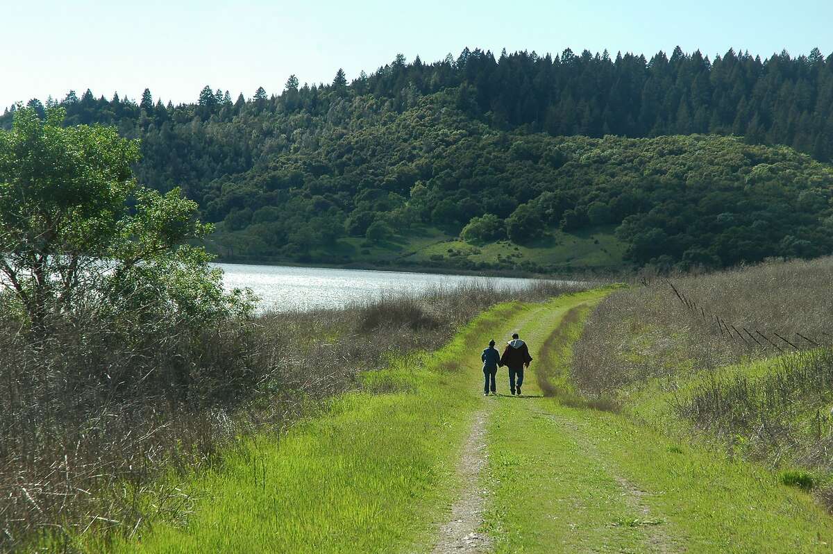 From Moore Creek Park, Napa County's newest and largest park, you get trails that run in the foothills and aside beautiful Lake Hennessey, a great lake for kayaking and fishing for bass in small boats.