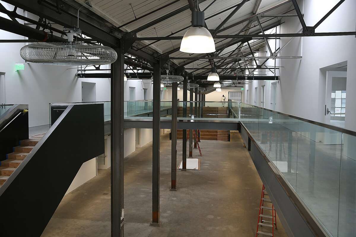 A view of the atrium and skywalk at 1275 Minnesota St., a new cluster of art galleries in a converted warehouse space opening next week in San Francisco, California, and seen on tuesday, march 8, 2016.