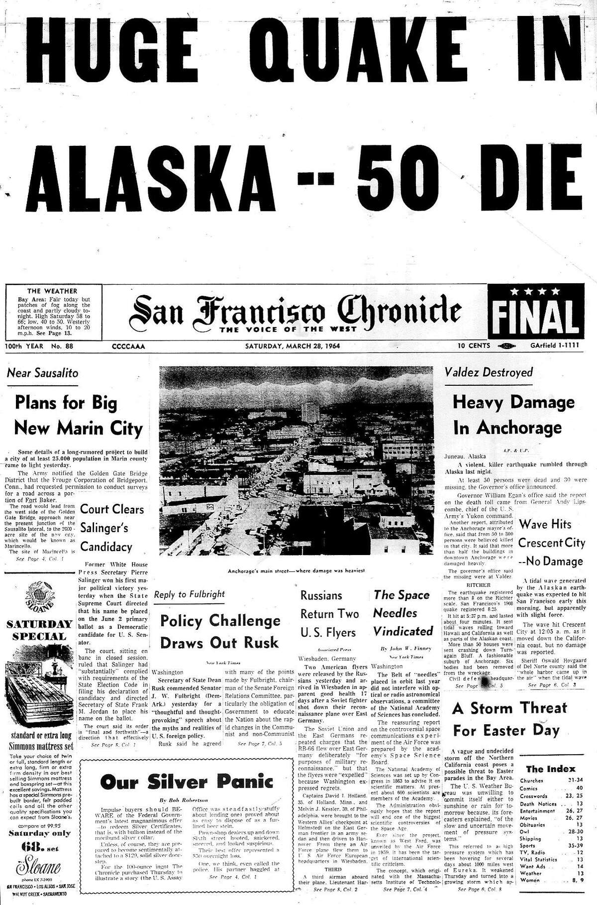 Largest earthquake recorded in alaska