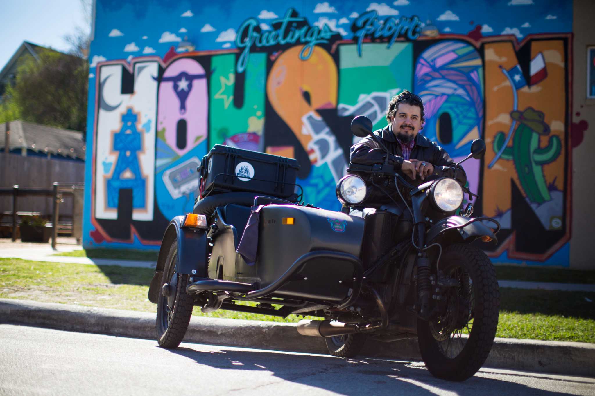 Ride on the side Tour Houston from motorcycle sidecar Houston Chronicle