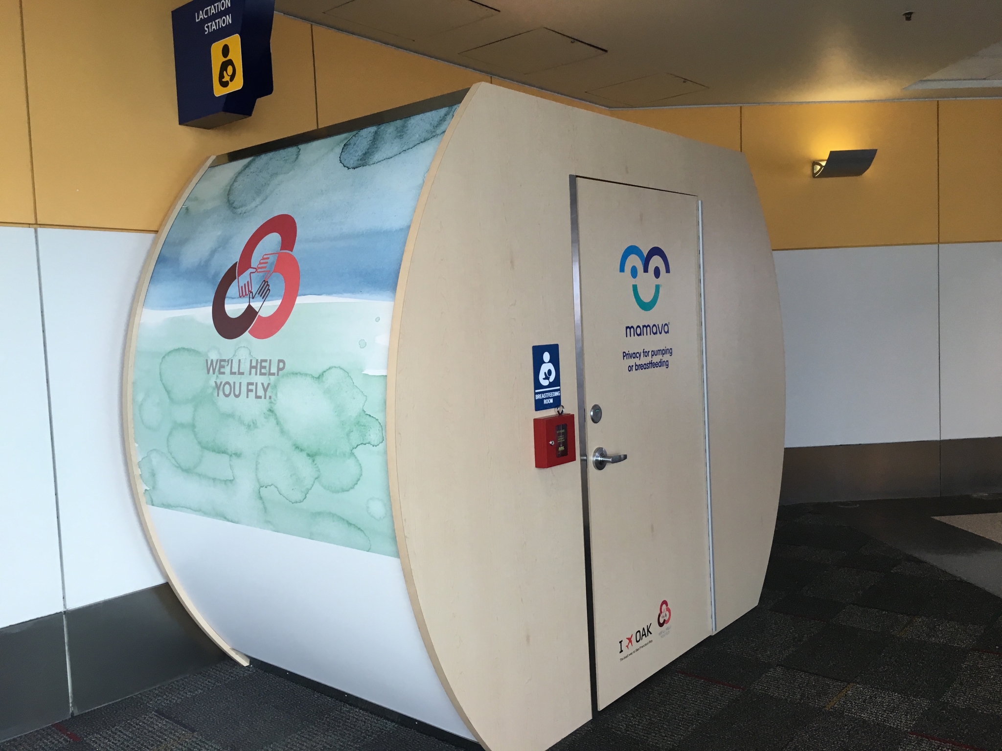 Oakland Airport adds private breastfeeding 'pods' for new moms