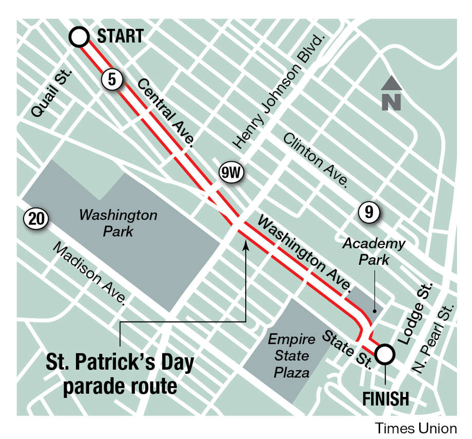 route of the st patrick day parade