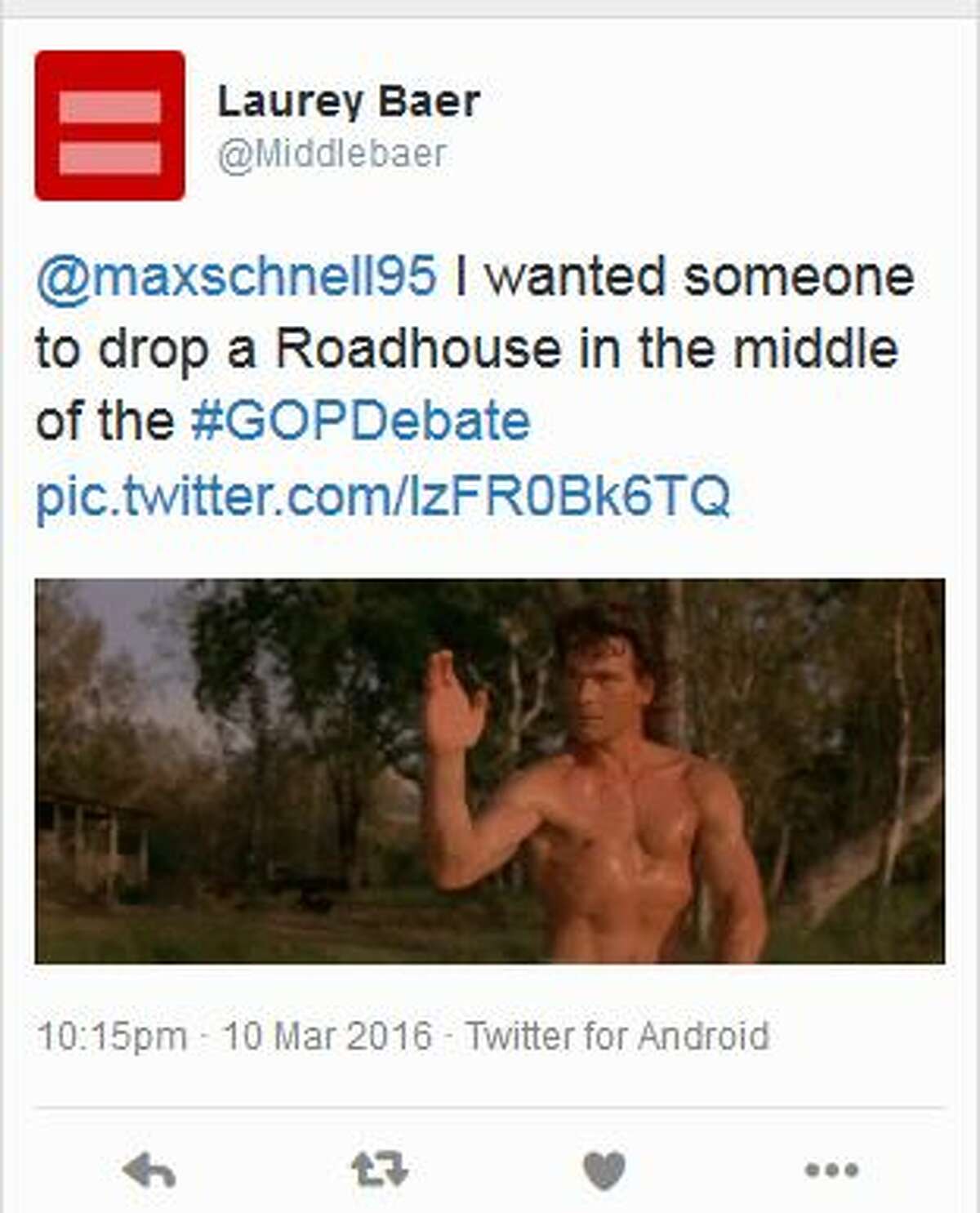 @Middlebaer: I wanted someone to drop a Roadhouse in the middle of the #GOPDebate