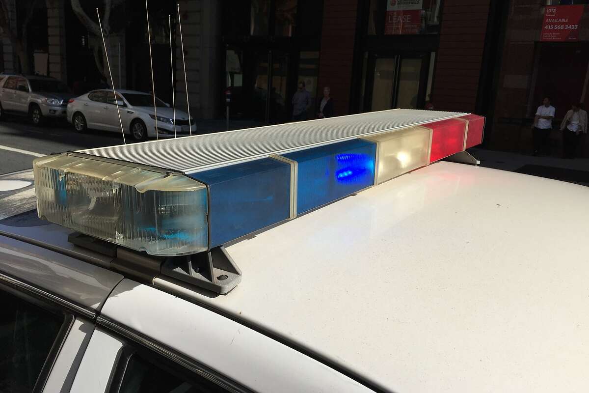 Lights and siren of police car in San Francisco.