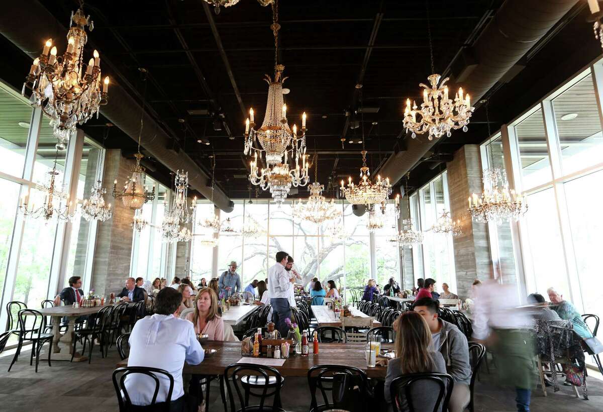 The dining area of The Dunlavy, a private events space off of Allen Parkway at Buffalo Bayou, which is opened for breakfast and lunch on Tuesday, March 8, 2016, in Houston. ( Elizabeth Conley / Houston Chronicle )