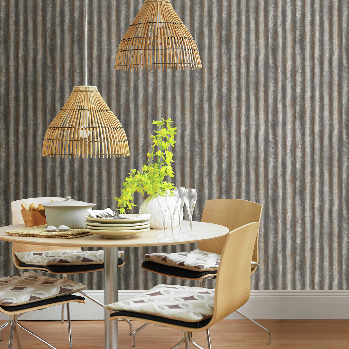 Industrial-chic wallpaper makes the new look old - Industrial-Chic Wallpaper Styles