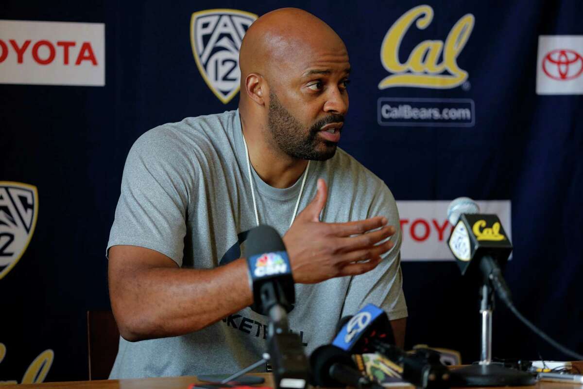 Head coach Cuonzo Martin speaks to the media before a Cal Bears men's basketball practice in Berkeley, California, on Wednesday, Oct. 7, 2015.