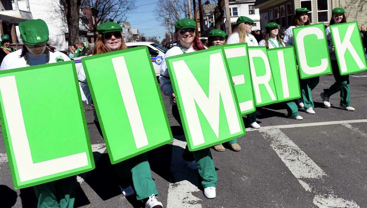 The North Albany Limericks step off for their St. Patrick's Parade on Saturday, March 12, 2016, in Albany, N.Y. (Cindy Schultz / Times Union)