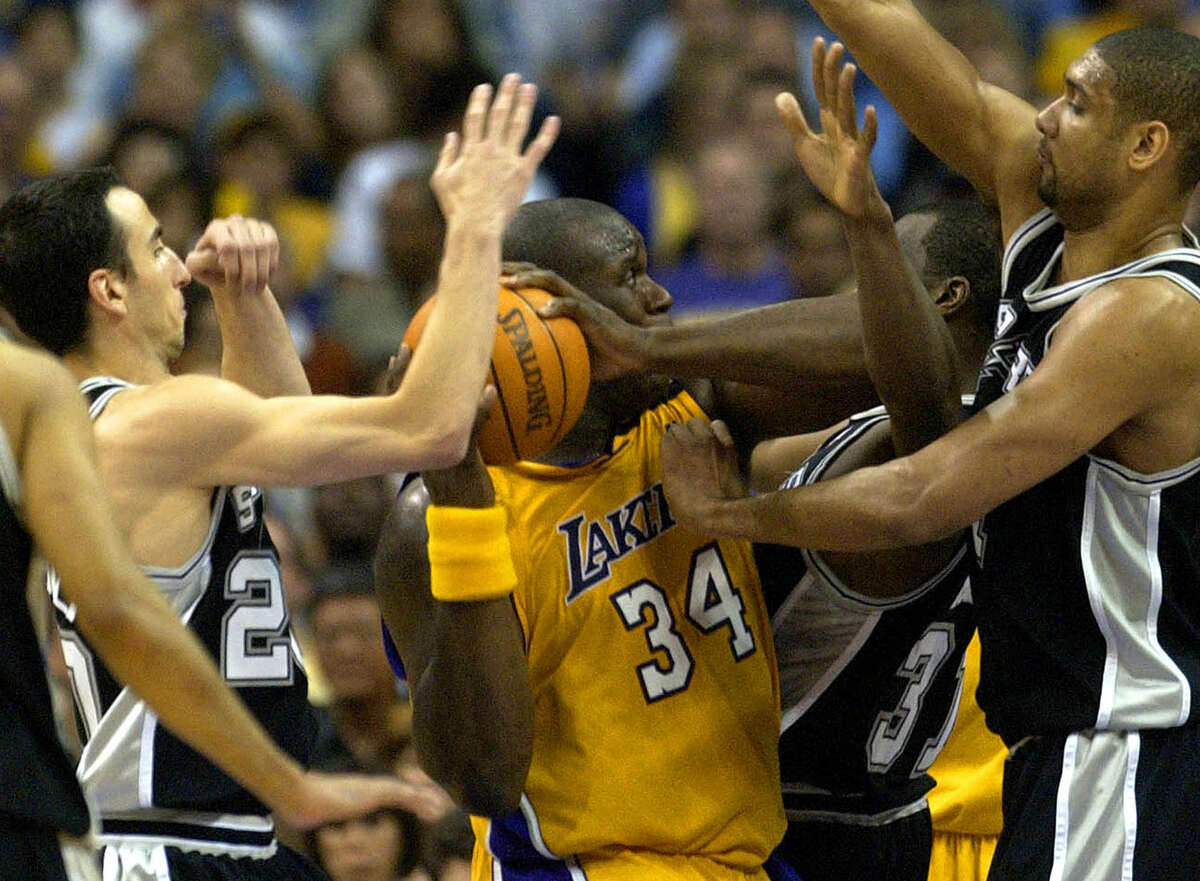 Kobe & Shaq vs Parker & Duncan - Los Angeles Lakers at San Antonio Spurs -  2003 Playoffs WCSF Game 5 