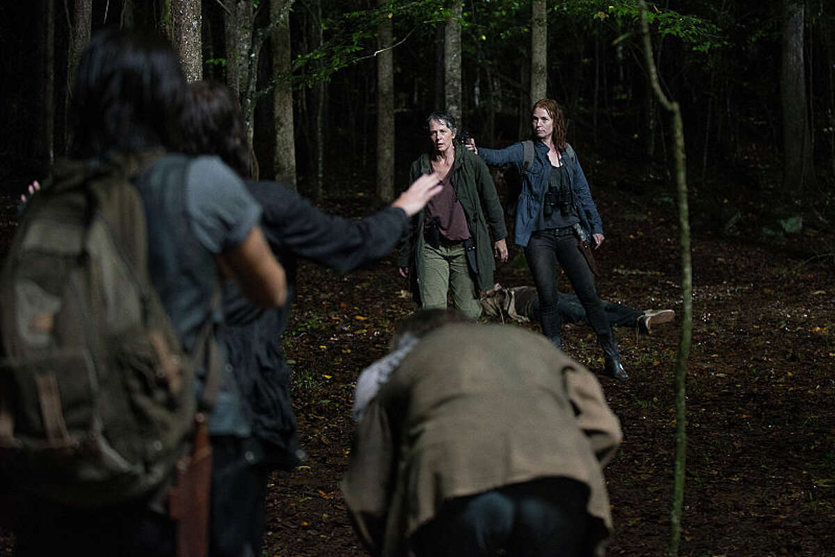 Melissa McBride as Carol Peletier and Alicia Witt as Paula - The Walking Dead _ Season 6, Episode 13 - Photo Credit: Gene Page/AMC