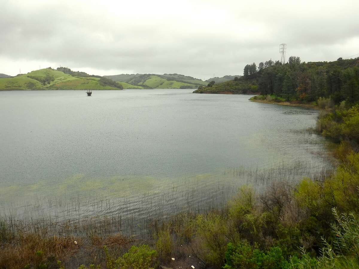 Briones Reservoir north of Orinda, on watershed lands managed by the East Bay Utility District, filled last week, the first lake in 2016 in the East Bay hills to reach 100 percent full