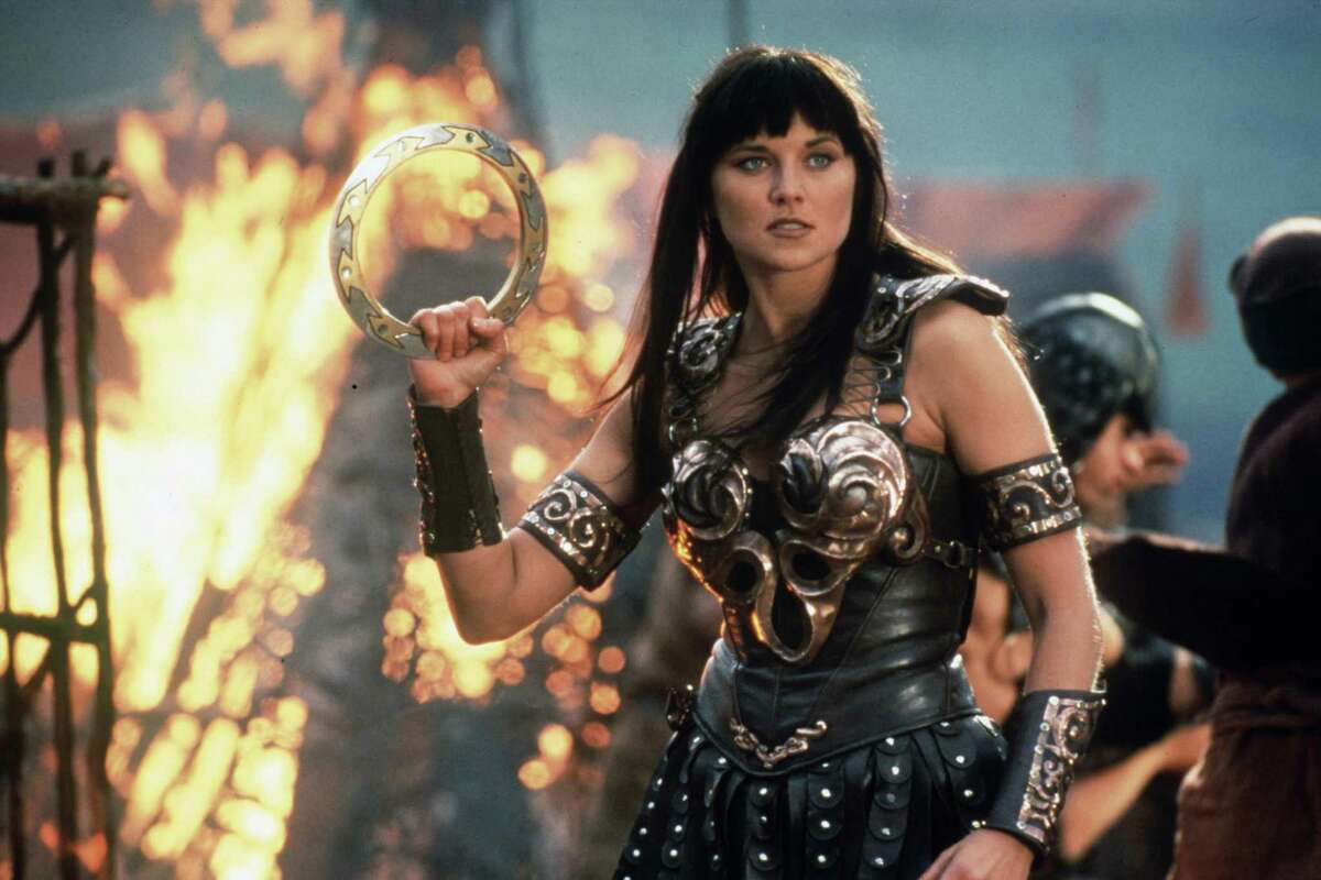 Lucy Lawless as Xena in ''Xena Warrior Princess."