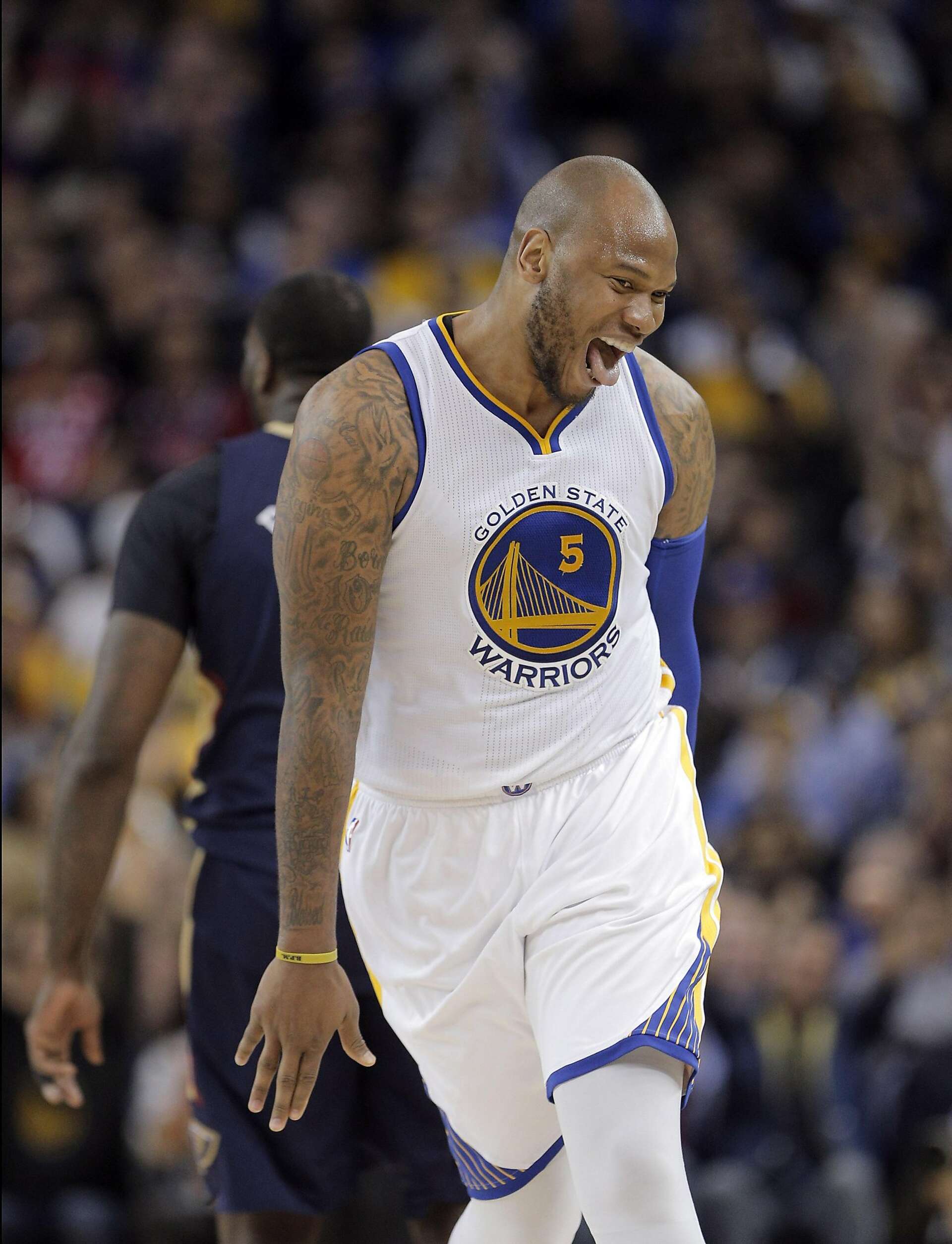 Warriors Marreese Speights puts shots in air charge in team