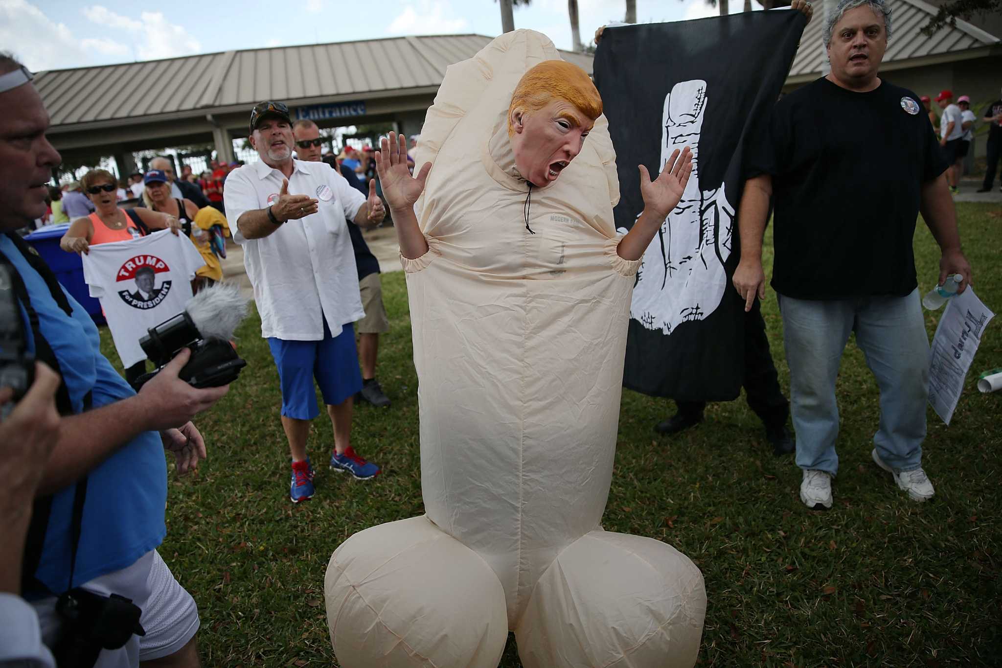 Florida Man Dresses Up As Donald Trumps Penis Outside Rally Before Tuesday Primary Elections
