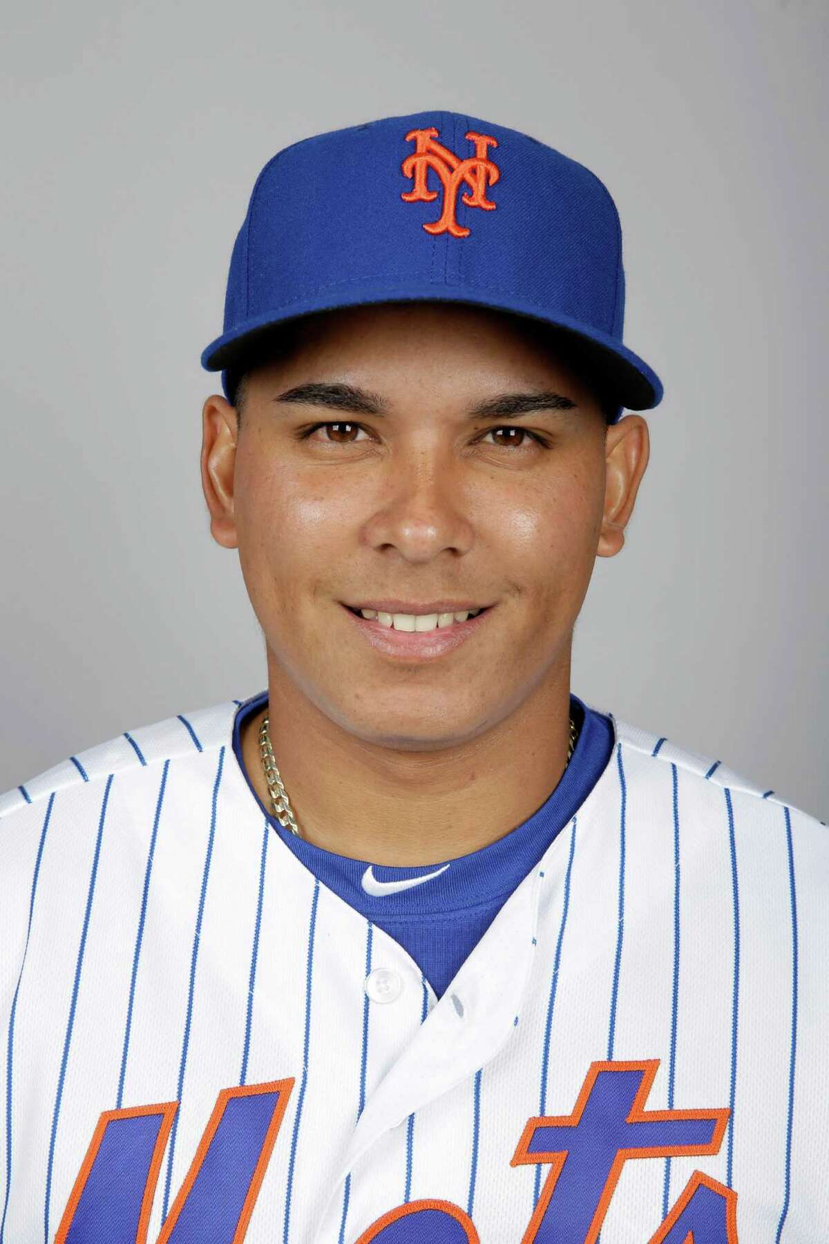This is a 2016 photo of Ruben Tejada of the New York Mets baseball team. This image reflects the Mets active roster as of Tuesday, March 1, 2016, when this image was taken. (AP Photo/Jeff Roberson) ORG XMIT: FLVR