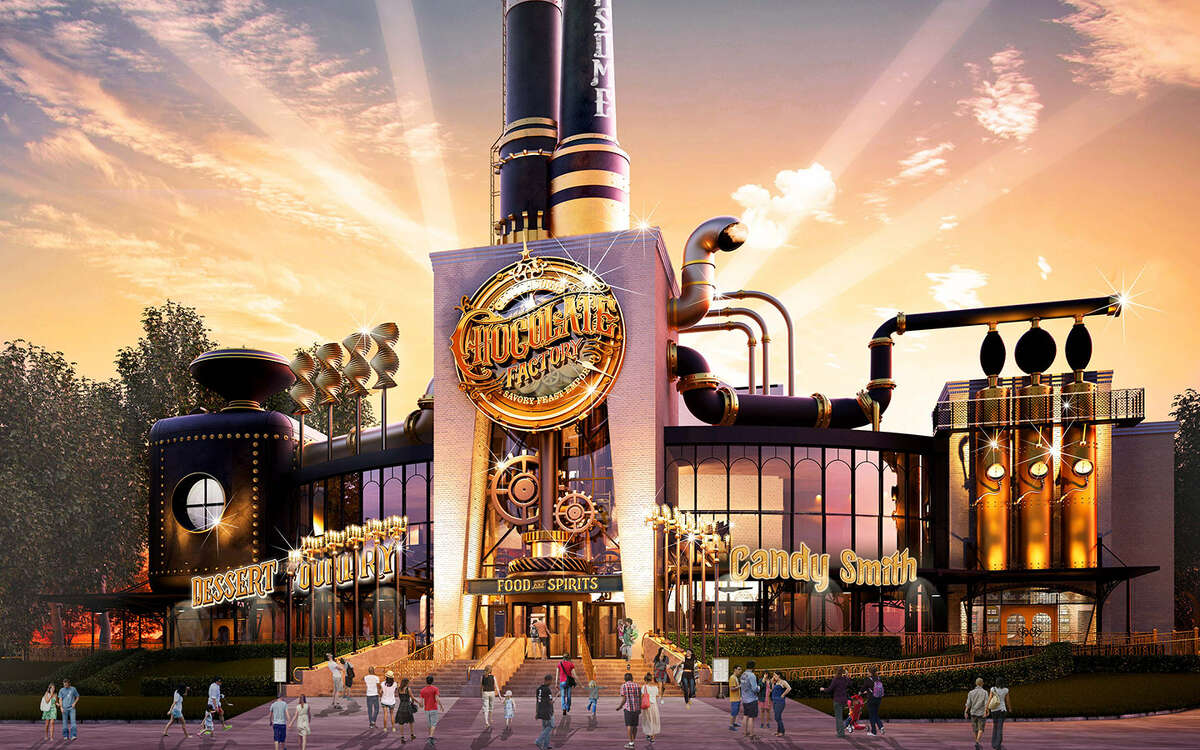 An artist rendering of the planned exterior for the Toothsome Chocolate Factory & Savory Feast Emporium at Universal CityWalk in Florida.