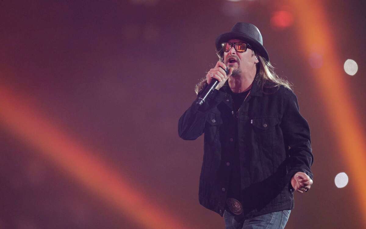 At the rodeo, Kid Rock a little bit country, a little bit rock