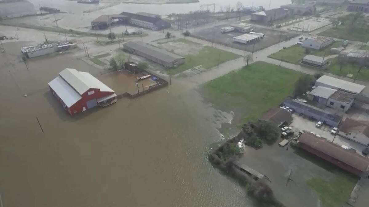 Drone footage shows flood damage in Orange County