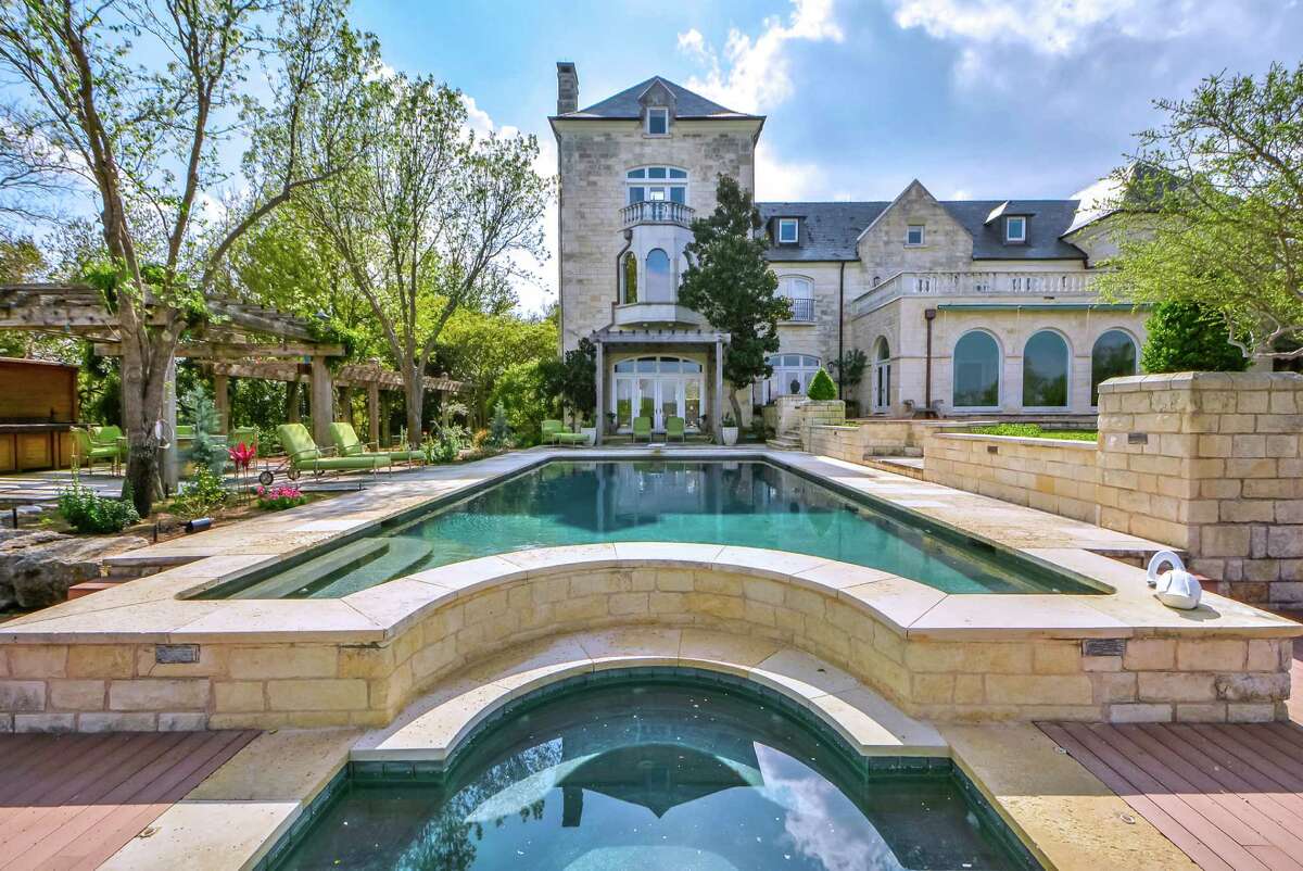 Commander's Point Estate, a 9,600-square-foot stone home styled like an English manor that sits on a cliff overlooking Lake Travis in Austin, is on the market for $22.9 million.