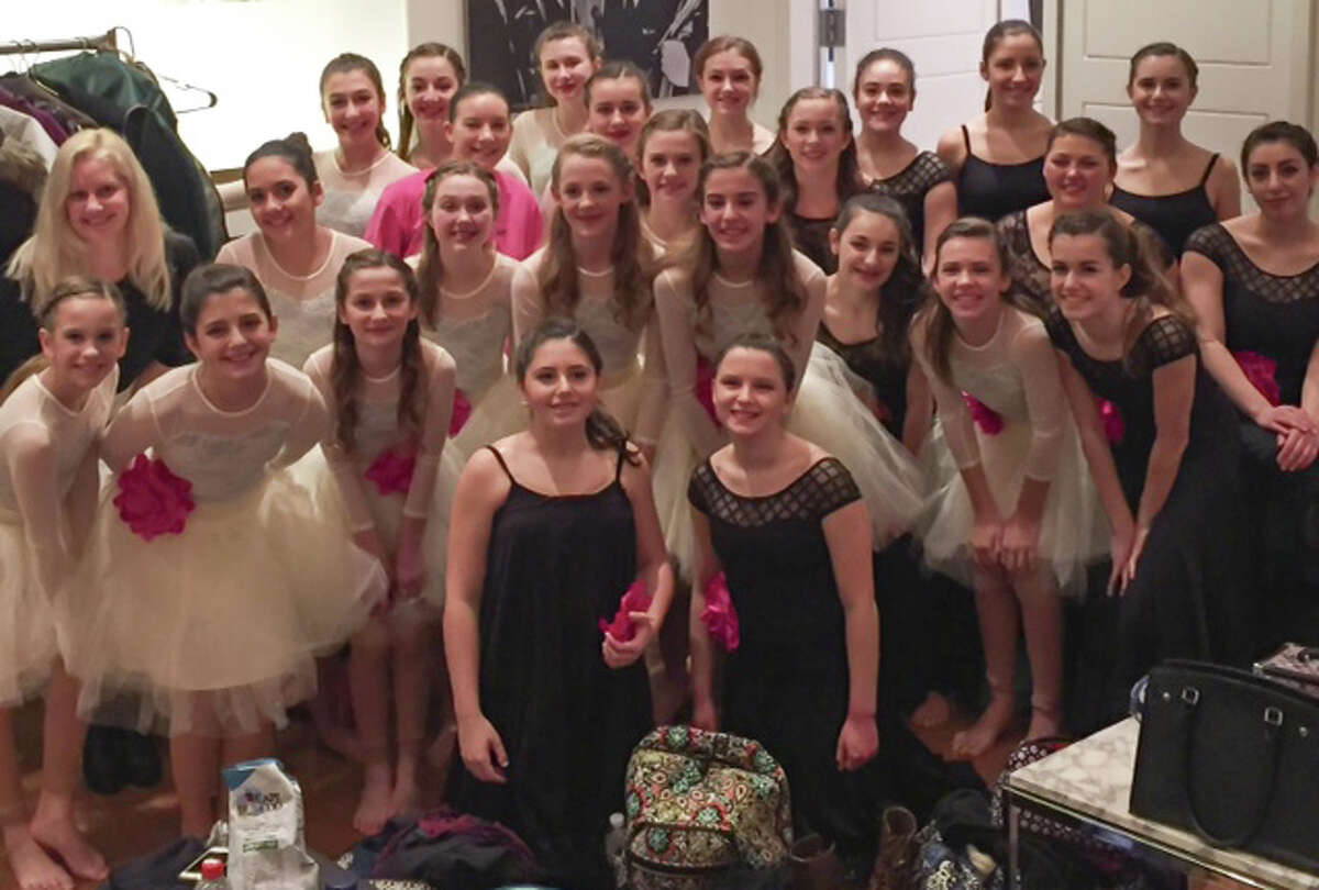Members of the D-Tour dance company of Studio D in New Milford recently performed at the 10th Annual Performing Arts Educators (PAE) Invitational. Among the performers were, from left to right, in front, Alexa Esposito and Emily Smeriglio; second row, Samantha Hawley, Giovanna Esposito, Cassandra Giancaspro, Ayden O'Neill, Lindsey Federowicz, Katie Lukens, Alessandra Prontelli, Sydney Santos, Carolyn Gevinski and Maxine Parsons; third row, Artistic Director Rebecca Anderson Darling, Madigan Sotelo, Samantha McGuire, Katie Hawley, Elizabeth Hawley and Maria Pellegrino; and in back, Sarah Rondini, Rachael Tomanelli, Meg Ginn, Shayne Nyce, Juliana Zaharevich, Micayla Flynn, Morgan Melendez and Gabriela Esposito.