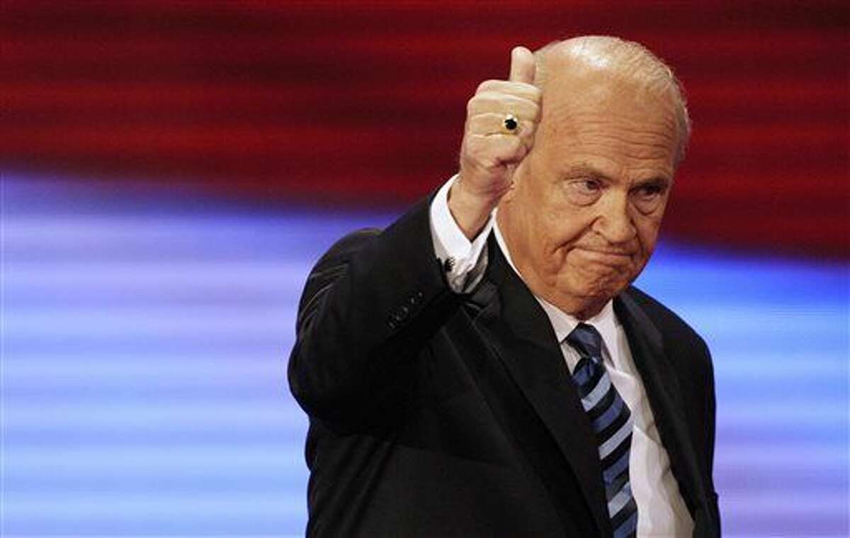 FILE - In this Sept. 2, 2008, file photo, former Sen. Fred Thompson, R-Tenn., gives thumbs up after speaking at the Republican National Convention in St. Paul, Minn. Thompson died, Sunday, Nov. 1, 2015, in Nashville, Tenn., after a recurrence of lymphoma, his family said in a statement. He was 73. 