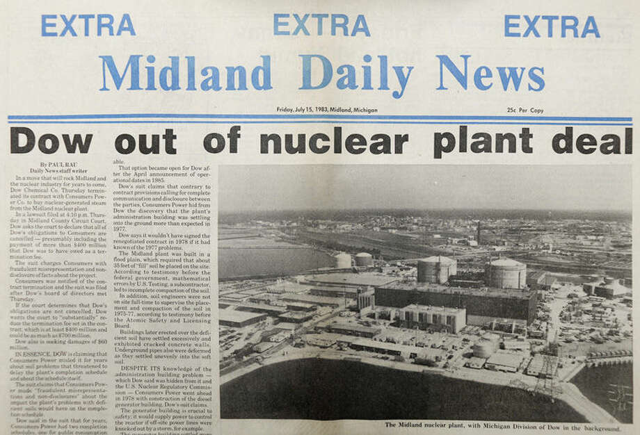 Throwback Sunday Dow Out Of Nuclear Plant Deal Midland Daily News