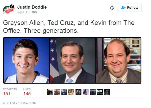 Grayson Allen and Ted Cruz, explained 